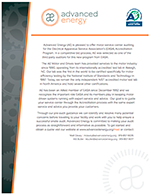 Advanced Energy flyer